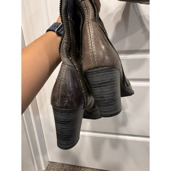 Mjus Patchwork Leather Boots knee-high multicolor brown green blue Size 36 EUC - Picture 4 of 6